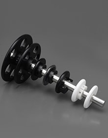 Antistatic/conductive UPE roller, gear, universal ball, stainless steel shaft